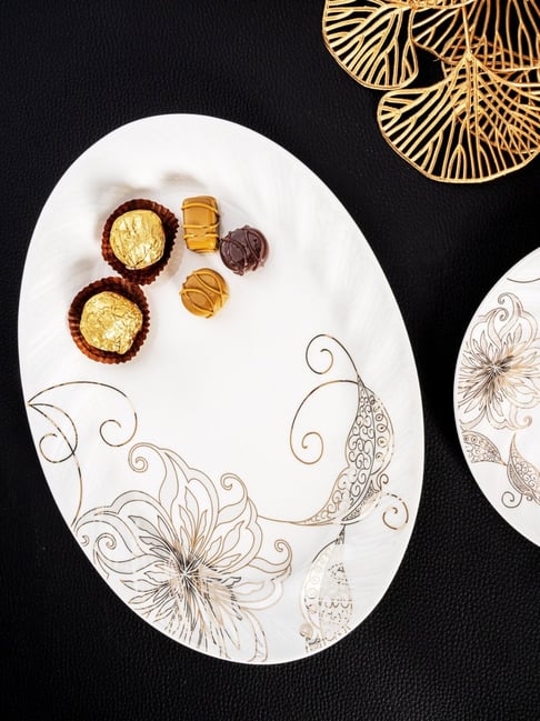 Goodhomes White Bone China Rice Platter