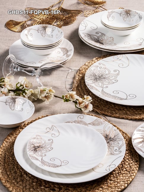 Buy Goodhomes White Bone China Dinner Set at Best Price Tata CLiQ