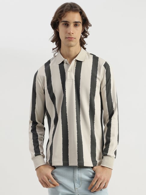 United Colors Of Benetton Blue Relaxed Fit Striped Polo T-Shirt-picture-42