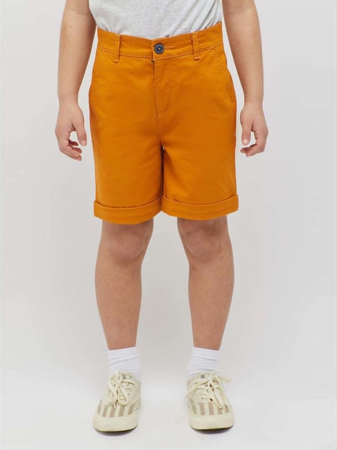 One Friday Kids Yellow Regular Fit Shorts-picture-31
