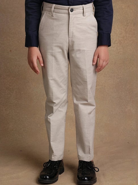 One Friday Kids Grey Regular Fit Trousers-picture-21