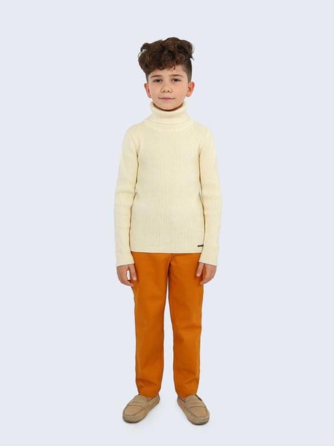 One Friday Kids Yellow Regular Fit Trousers-picture-19