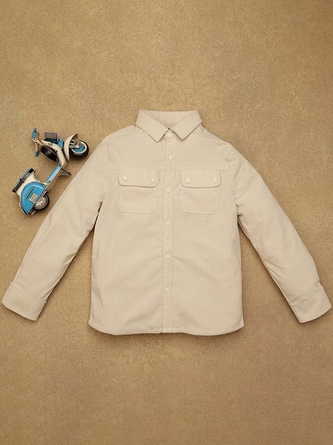one friday kids white loose fit shirt
