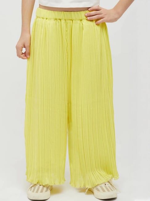 One Friday Kids Yellow Regular Fit Trousers-picture-22