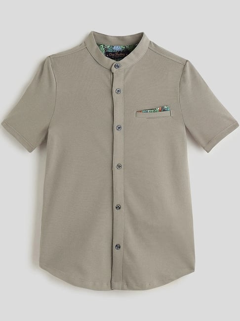 One Friday Kids Grey Regular Fit Shirt-picture-39