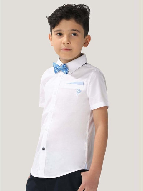 one friday kids white regular fit shirt