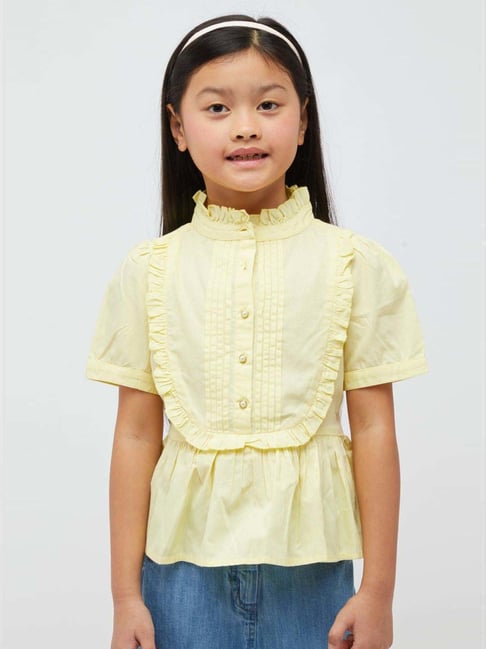 One Friday Kids Yellow Regular Fit Top-picture-17