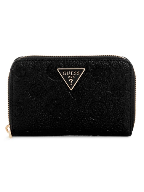 Guess Black CRESIDIA II Logo Zip Around Wallet