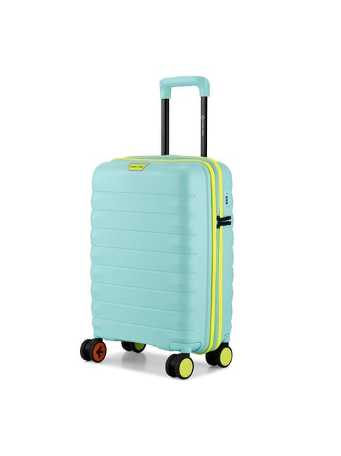 Nasher Miles Salzburg 20" Cabin Polypropylene Trolley Bag 55cm 8 Wheel Small Suitcase (P.Green Neon)-image-25