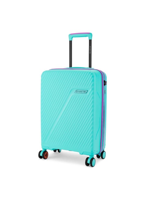 Nasher Miles Light Blue Striped Small Hard Cabin Trolley Bag-image-41