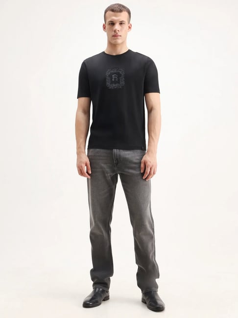 Rare Rabbit Grey Regular Fit Solid Jeans-picture-20