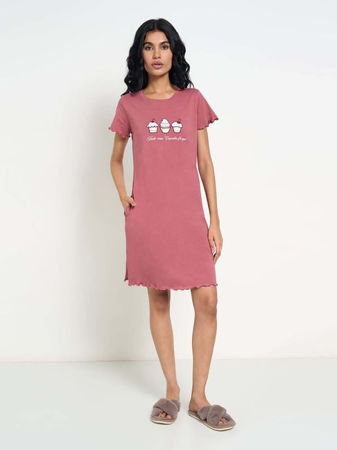 Dreamz By Pantaloons Renaissance Rose Regular Fit Printed Night Dress-picture-43