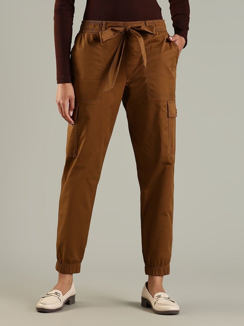 Tommy Hilfiger Brown Cotton Regular Fit Joggers-picture-22