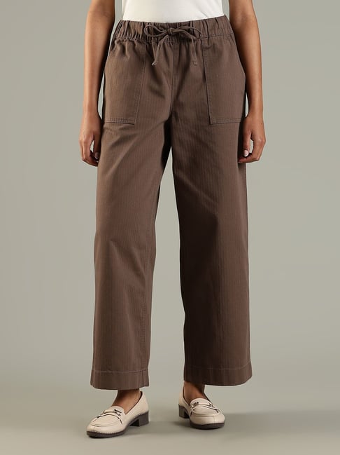 Tommy Hilfiger Brown Cotton Regular Fit Trousers-picture-23