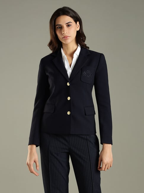 Tommy Hilfiger Navy Slim Fit Coat-picture-37