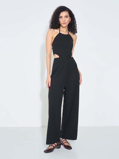 Honey By Pantaloons Jet Black Slim Fit Jumpsuit-picture-27
