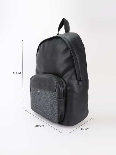CALVIN KLEIN Black Logo Medium Backpack