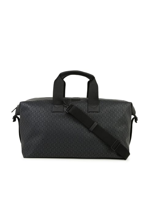 CALVIN KLEIN Black Logo Medium Duffle Bag