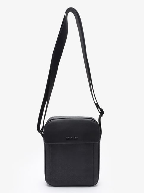 CALVIN KLEIN Black Logo Medium Cross Body Bag