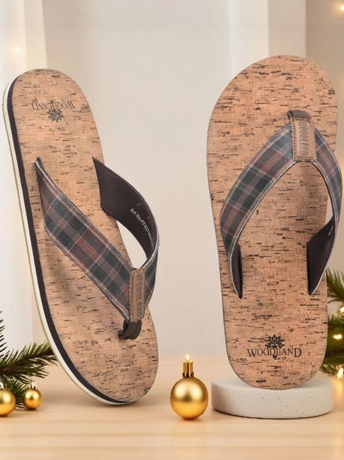 Woodland Men's Brown Flip-Flops-picture-41