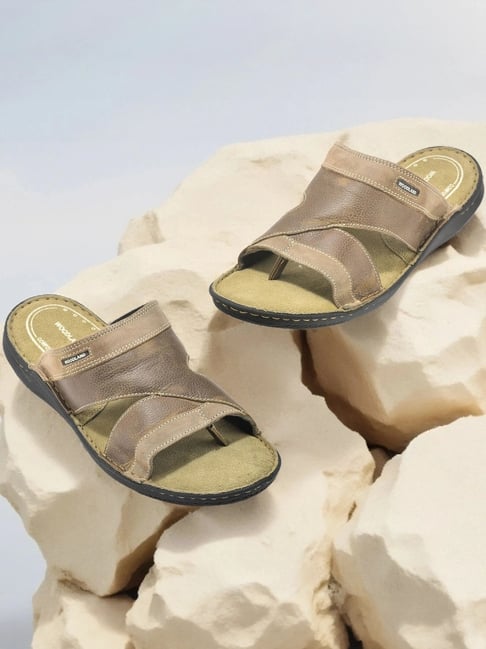 Woodland Men's Khaki Slides-picture-34
