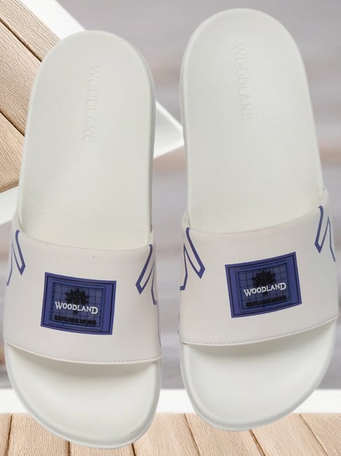 Woodland Men's White Slides-picture-38