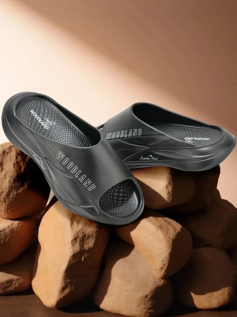 Woodland Men's Black Slides-picture-45