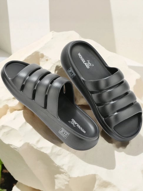 Woodland Men's Black Slides-picture-46
