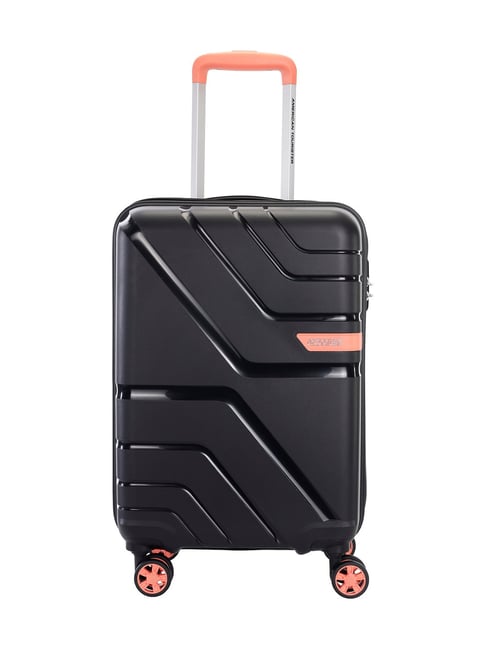 American Tourister Black Upland Sport Textured Small Hard Sided Cabin Trolley