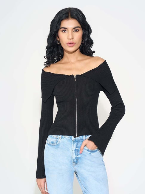 Sf Jeans By Pantaloons Jet Black Slim Fit Top-picture-25