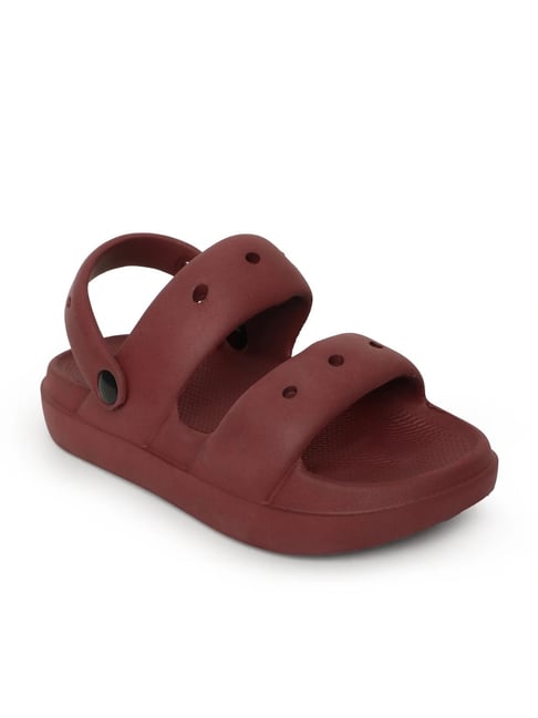 Hoversoul Women's Troiki Deep Maroon Back Strap Sandals