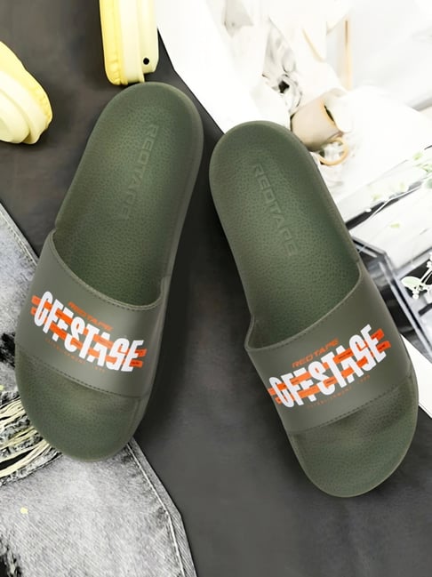 Red Tape Men's Mint Olive Casual Sandals