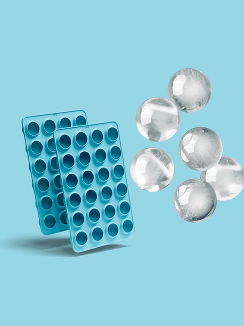 ZOKU Blue Silicone Mini Spheres Ice Trays - Set of 2