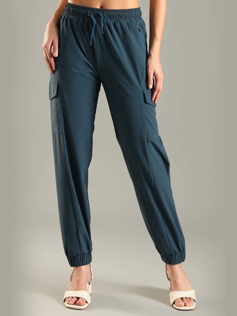 Domin8 Bluish Grey Regular Fit Workleisure Pants