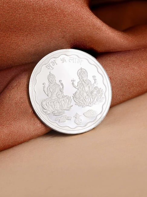 Touch925 999 Silver Laxmi Ganesh Coin