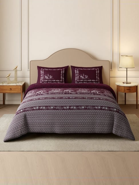 Spaces Cotton Pink Solid 210 TC Double Size Bedsheet with 2 Pillow Covers-picture-17