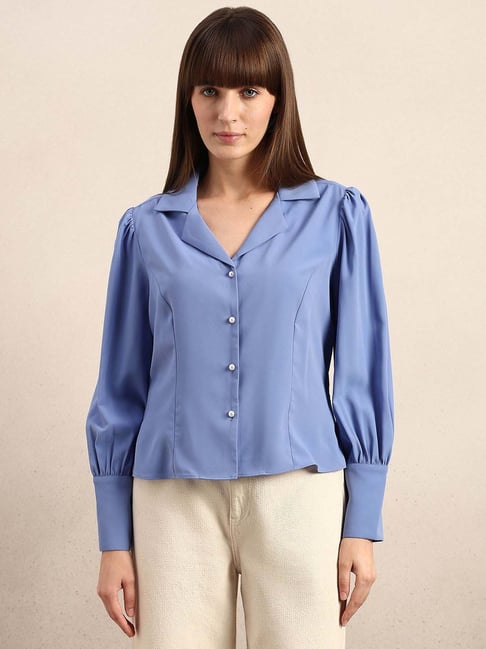 Vero Moda Estate Blue Regular Fit Shirt-picture-11