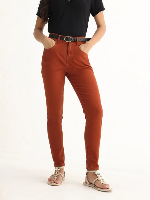 RAREISM Rust Slim Fit Solid Jeans-picture-16