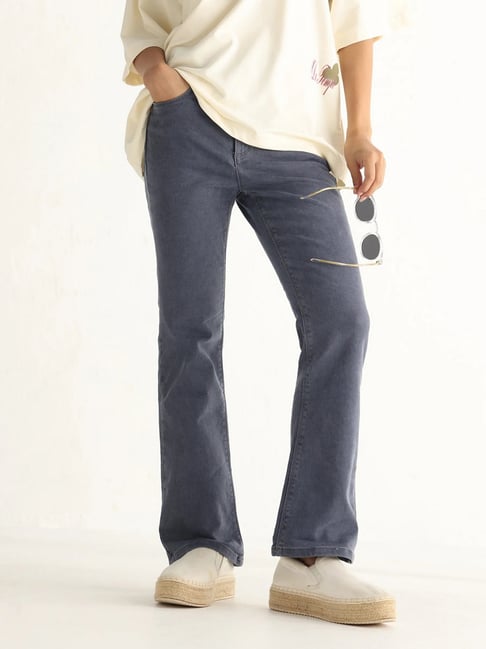 RAREISM Grey Slim Fit Solid Jeans-picture-13