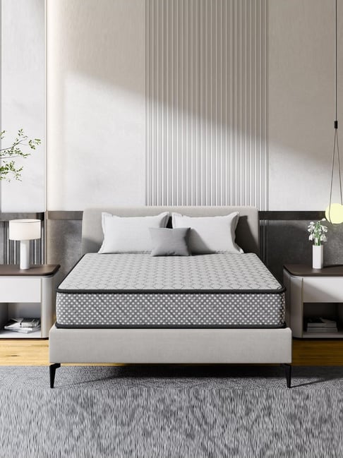 Godrej Interio White & Grey Memory Foam Restomagic Double Size Memory Mattress (72x48x6 Inch)