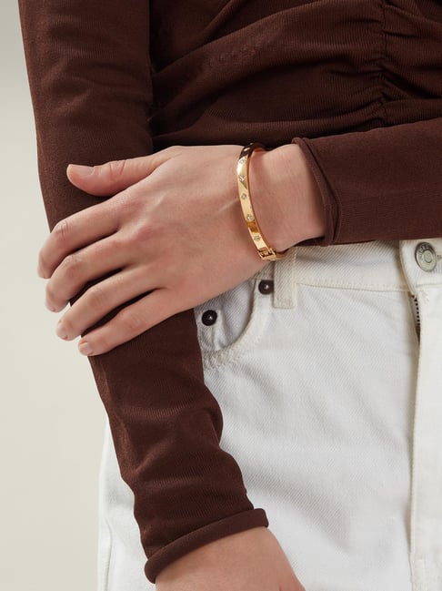 Accessorize London Golden Bangle for Women