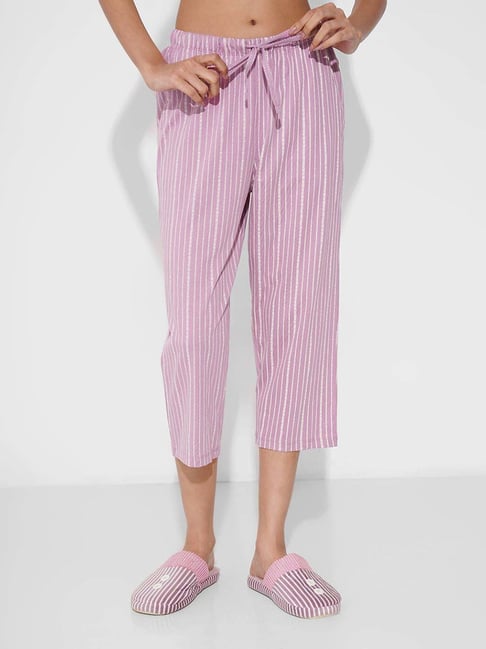 Dreamz By Pantaloons Mauve Orchid Regular Fit Striped Capris-picture-31