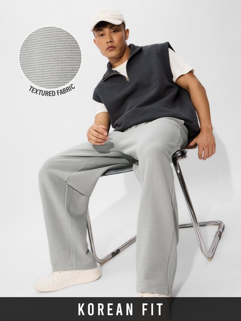 The Souled Store Korean Joggers Ash Grey Korean Joggers-picture-32