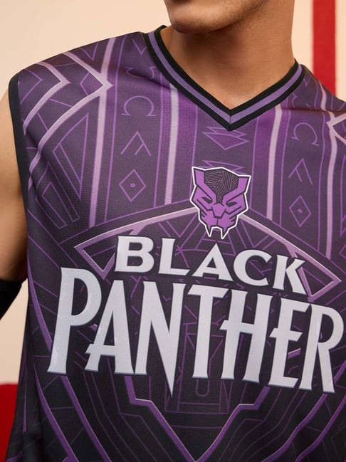 The Souled Store Purple Panther Wakanda Forever Easy Fit Vest