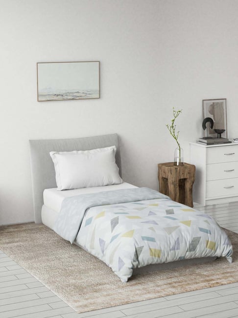 DDecor Blue Cotton 145TC Printed Reversible Dohar