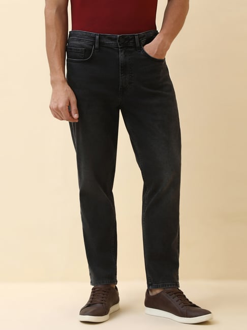 Allen Solly Black Cotton Slim Fit Jeans-picture-35