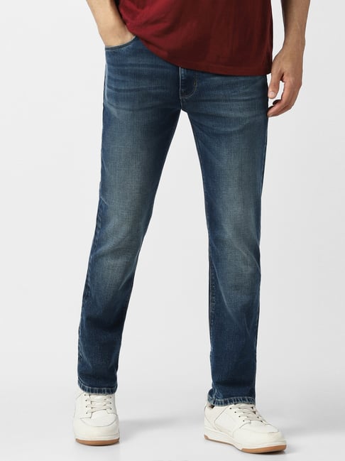 Van Heusen Blue Cotton Regular Fit Jeans-picture-24