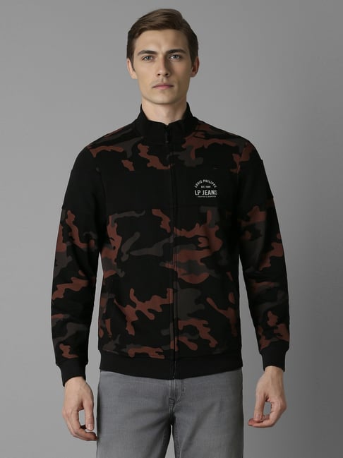 Louis Philippe Black Cotton Regular Fit Printed Sweatshirt-picture-33