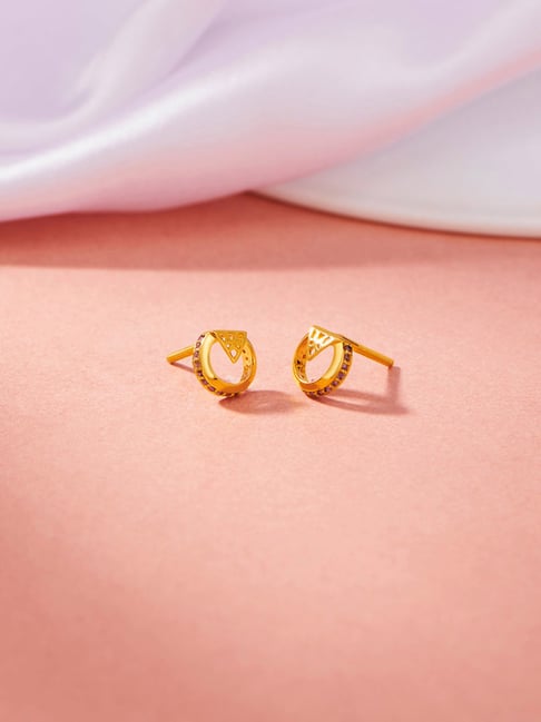 P.N.Gadgil Jewellers 18K Cosmic Glow Stud Gold Earring for Kids-image-37