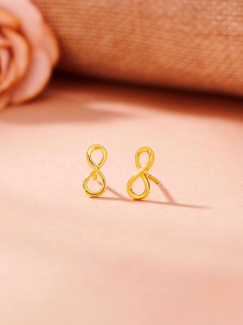 P.N.Gadgil Jewellers 18K Infinity Aurum Stud Gold Earring for Kids-image-34